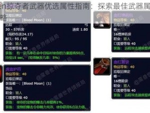 Raven掠夺者武器优选属性指南：探索最佳武器属性选择攻略