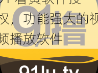 91 看黄软件授权，功能强大的视频播放软件