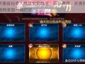 DNF奥兹玛单人挑战奖励概览：豪华道具、珍贵材料与独特奖励一网打尽