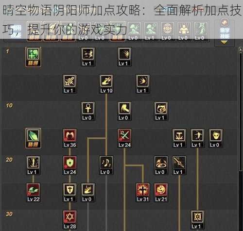 晴空物语阴阳师加点攻略：全面解析加点技巧，提升你的游戏实力